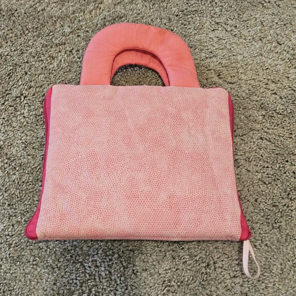 Bedtime Bunny Quiet Book Kids OS Pink Fabric Activity Sensory Travel Toy
